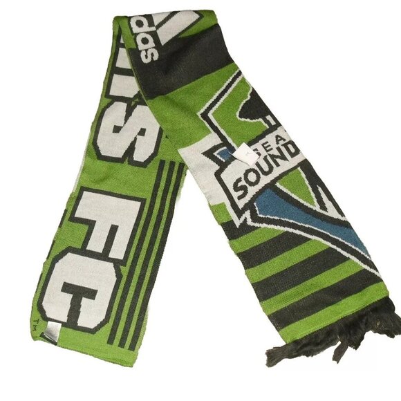 Seattle Sounders MLS Soccer Adidas Adult size Winter Scarf New - Picture 3 of 3
